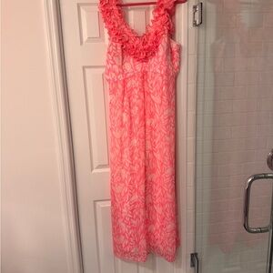 Lilly Pulitzer Pink and White Floral Dress